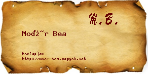 Moór Bea névjegykártya